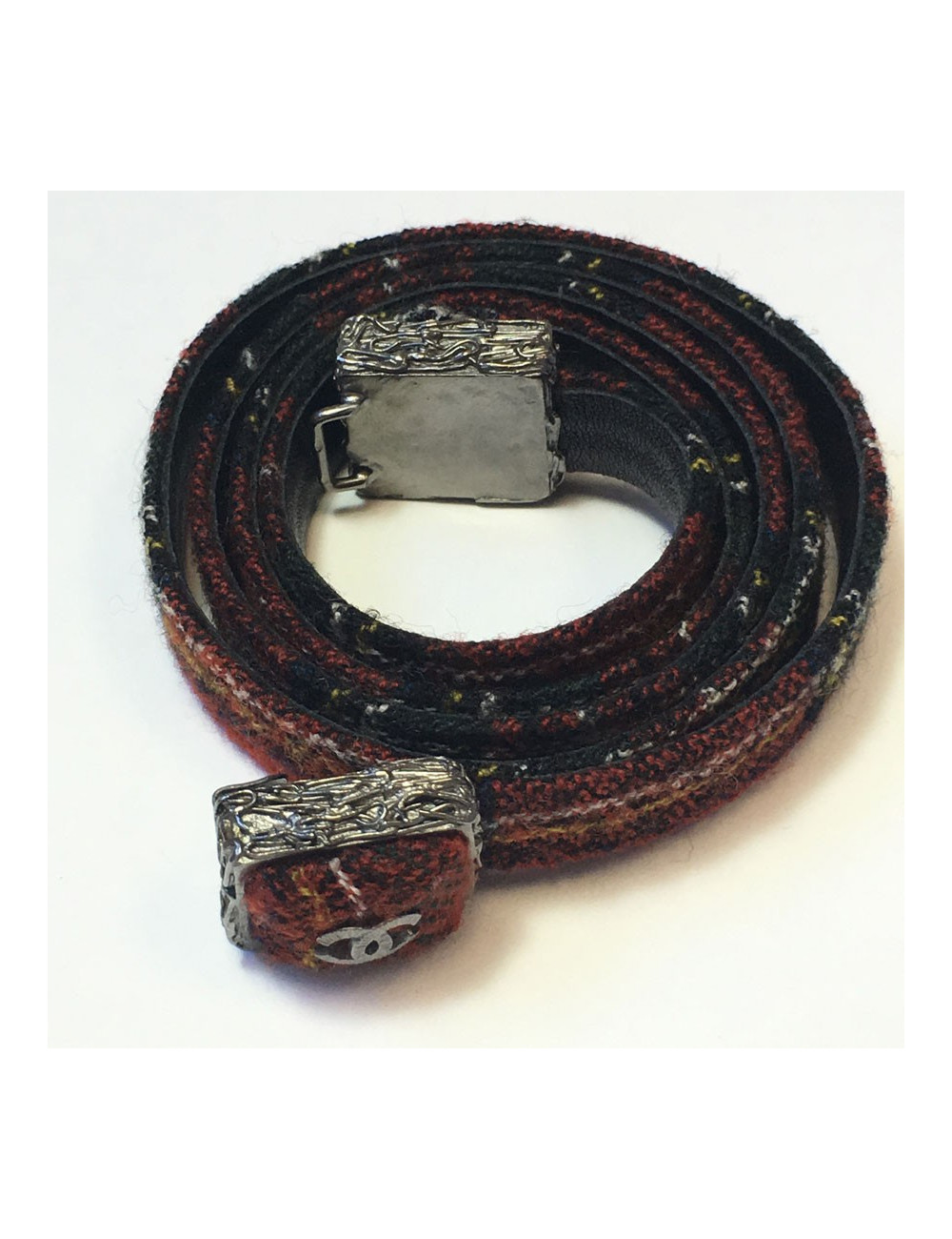 Belt "Paris-Edinburgh" CHANEL red Plaid