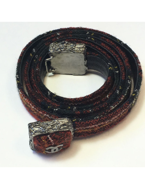 Belt "Paris-Edinburgh" CHANEL red Plaid
