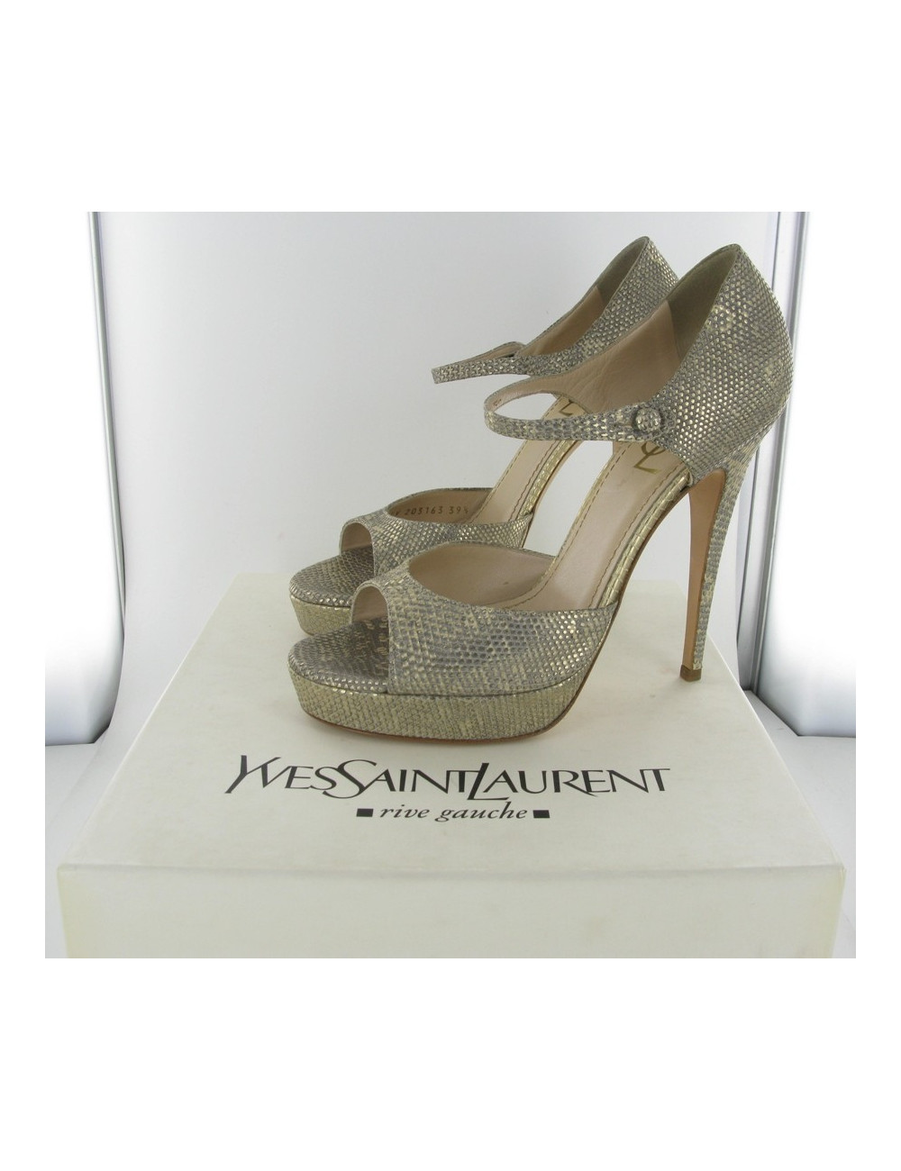 Escarpins lézard SAINT LAURENT