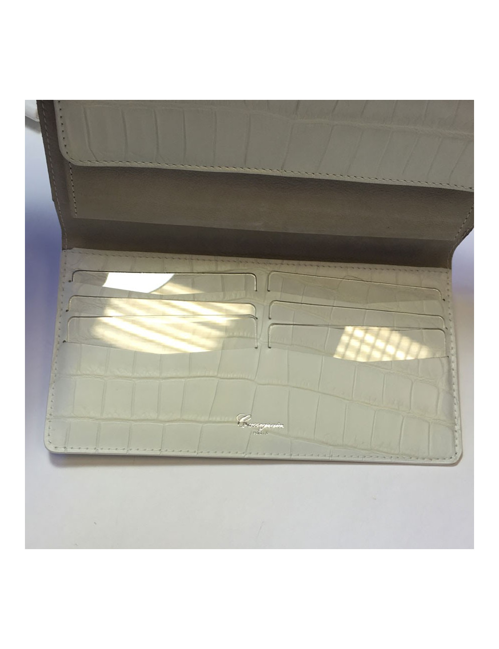 Portefeuille CASSEGRAIN en cuir ivoire