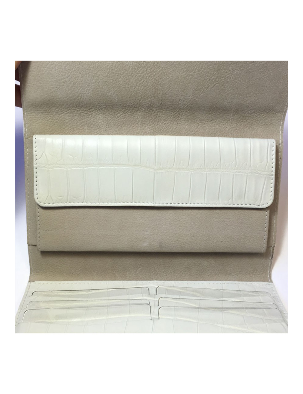 Portefeuille CASSEGRAIN en cuir ivoire