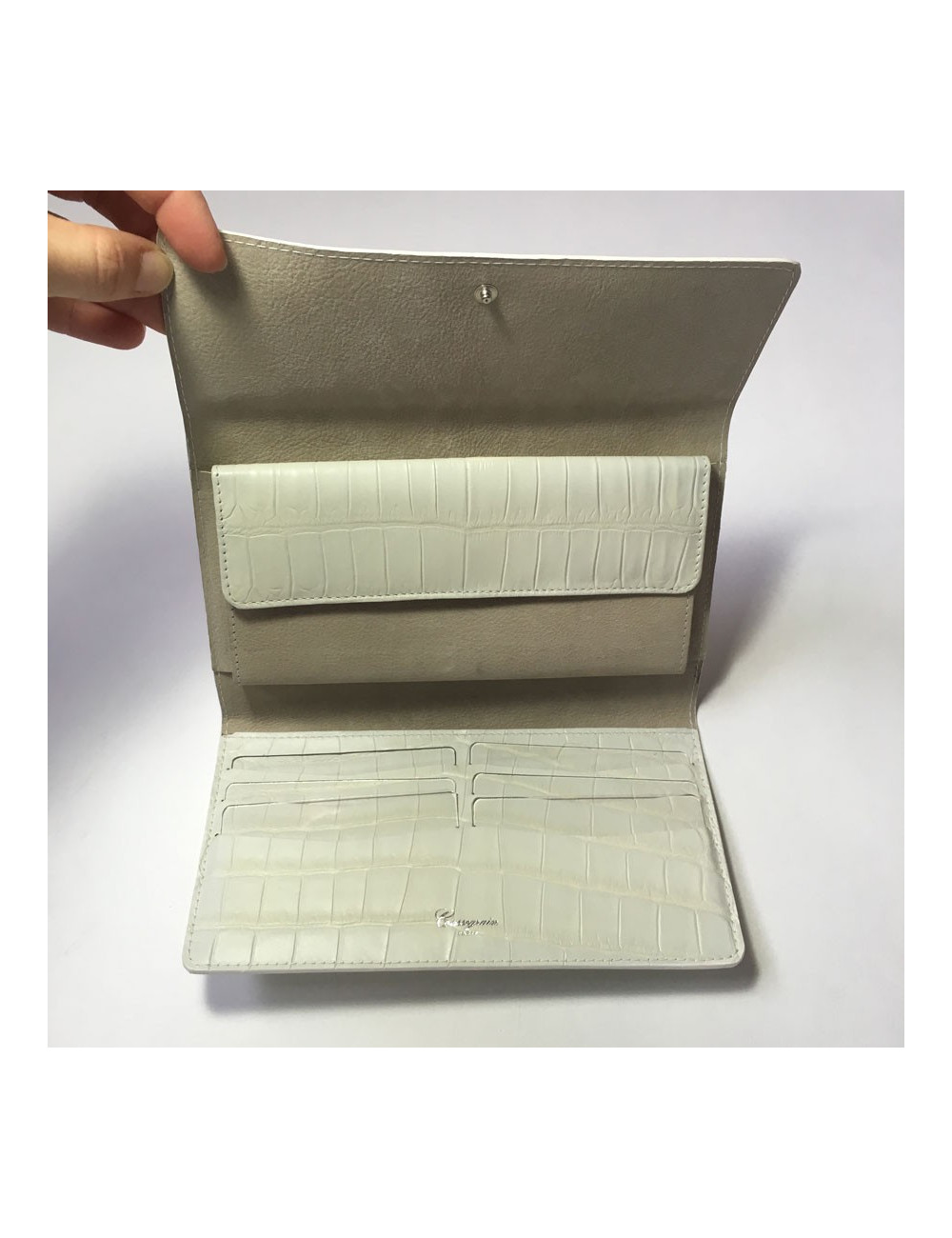 Portefeuille CASSEGRAIN en cuir ivoire