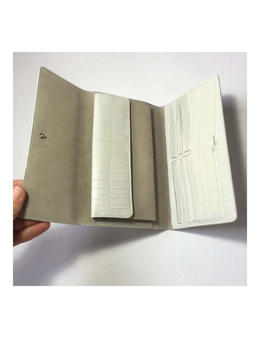 Portefeuille CASSEGRAIN en cuir ivoire