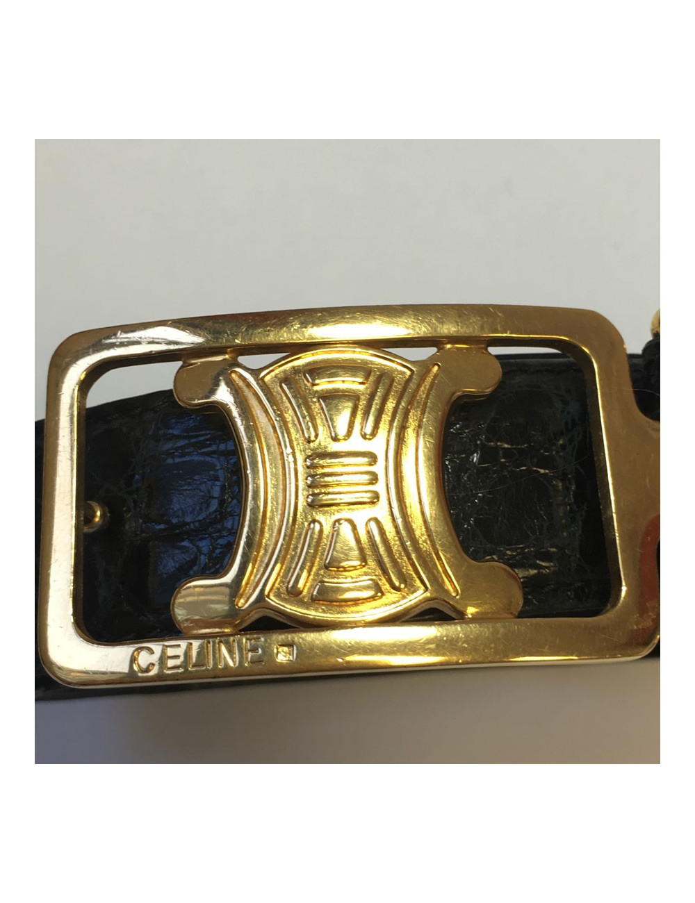 Belt CÉLINE alligator Vintage T90