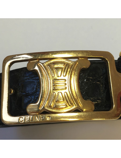 Belt CÉLINE alligator Vintage T90