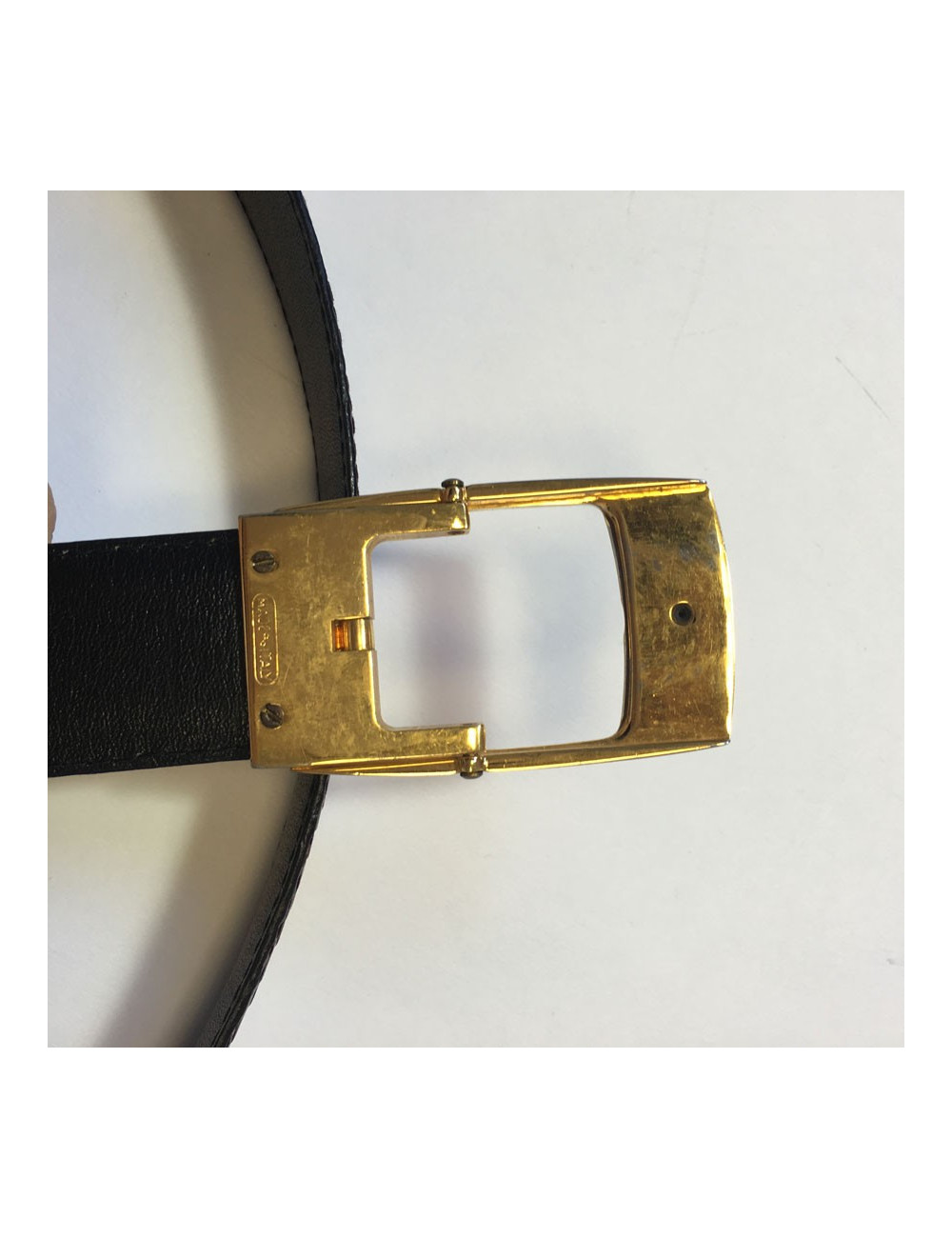 CÉLINE Vintage belt in burgundy lizard size 95EU