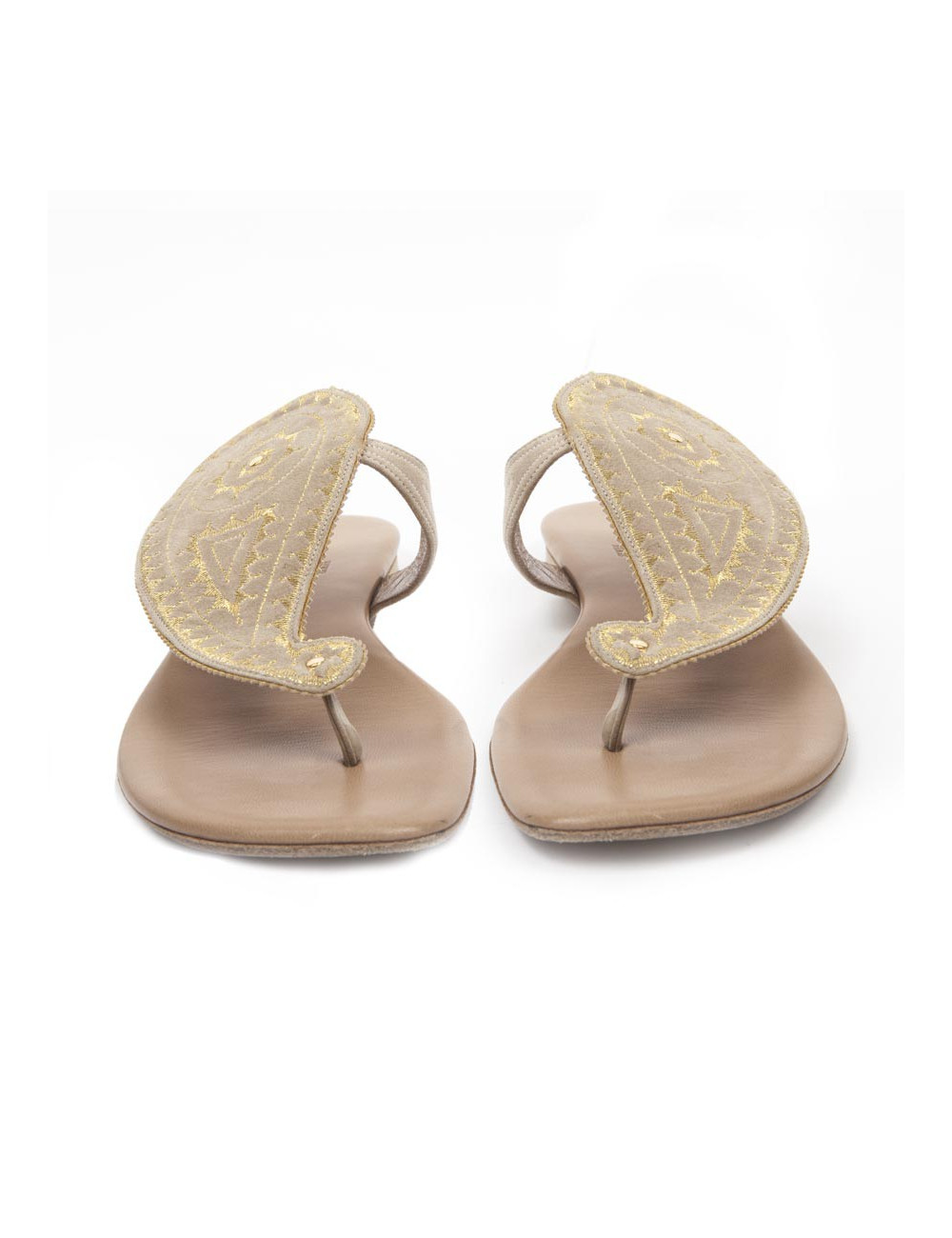 Flip flops HERMES t39 in beige suede