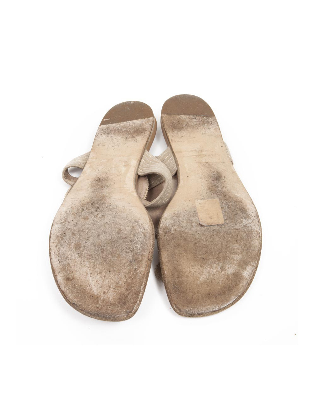 Flip flops HERMES t39 in beige suede