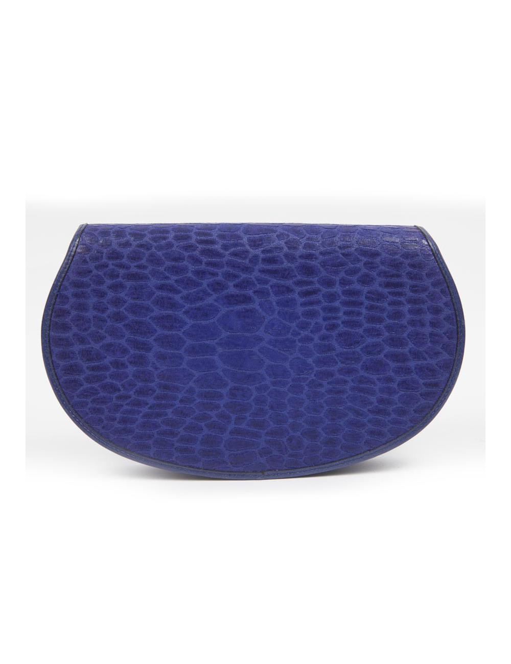 Sac du soir REVILLON en soie bleu encre 