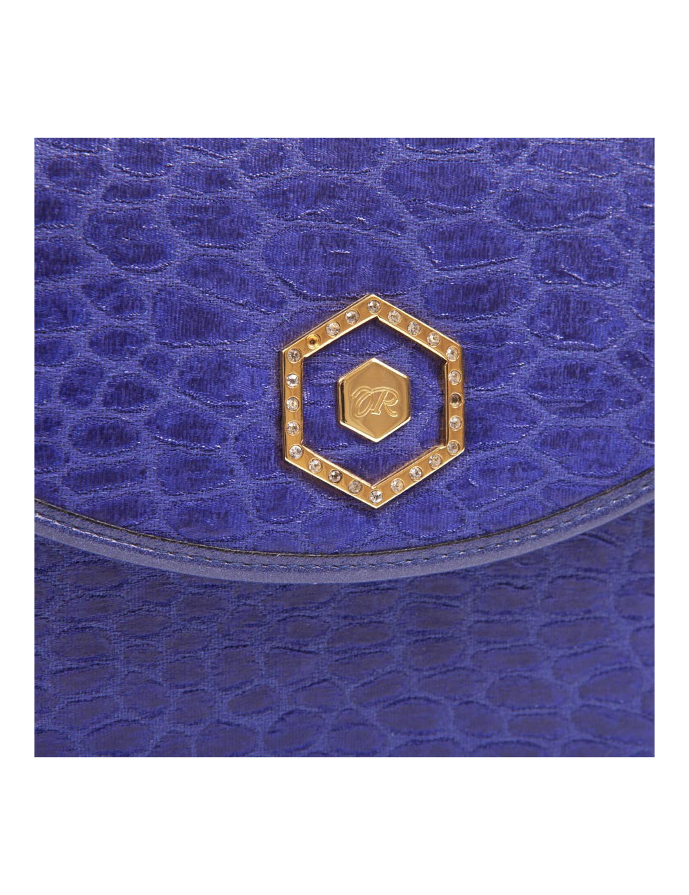 Evening bag in blue ink silk REVILLON