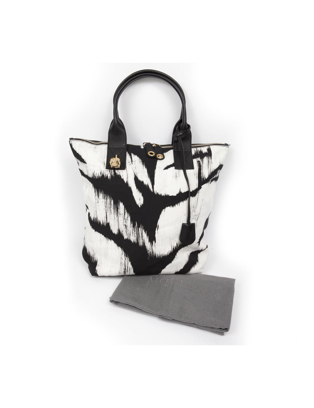 Sac cabas ALEXANDER Mc QUEEN toile et cuir 