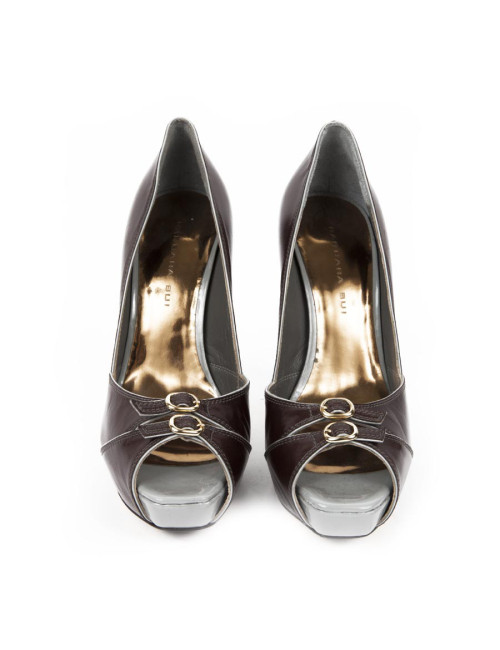 BARBARA BUI T38 shoes chocolate smooth leather