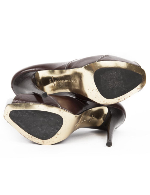 BARBARA BUI T38 shoes chocolate smooth leather