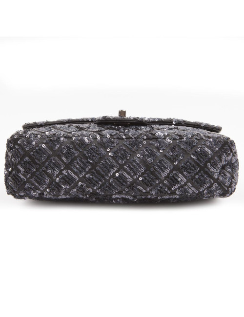 Sac timeless CHANEL à sequins bleu nuit