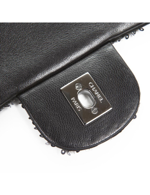 Sac timeless CHANEL à sequins bleu nuit