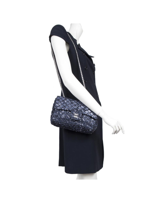 Bag CHANEL timeless sequined blue night