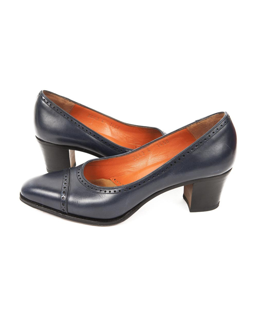 CARMINA (4UK) T 37 blue leather moccasins