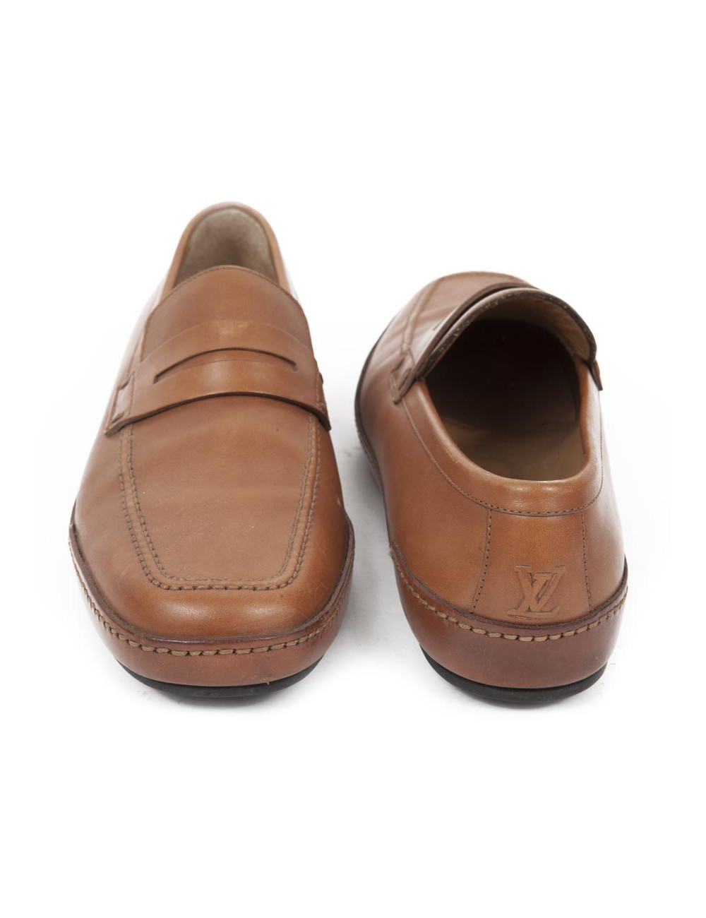 Mocassins LOUIS VUITTON T 38.5 veau gold