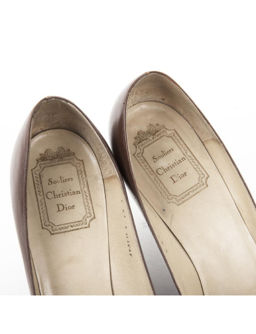 High Sandals SERGIO ROSSI Brown varnished leather T39