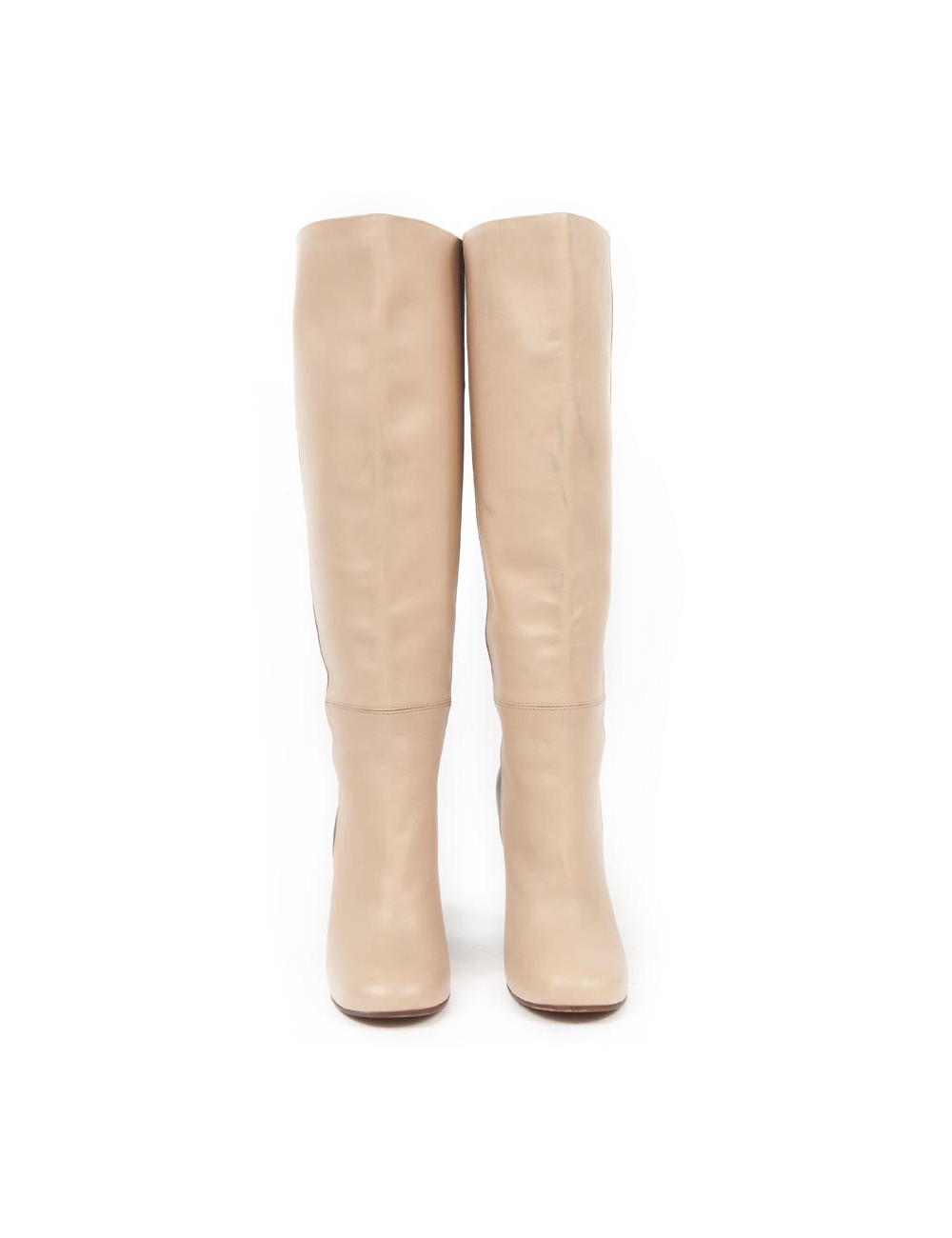Boots Céline two-tone beige and black lamb leather T.36 FR.