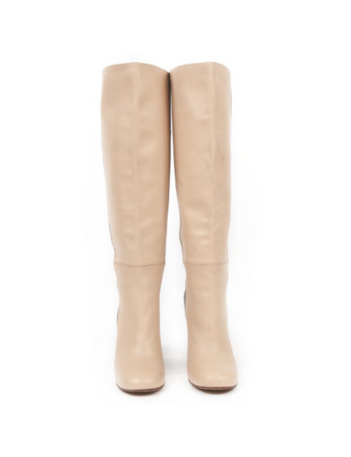 Boots Céline two-tone beige and black lamb leather T.36 FR.