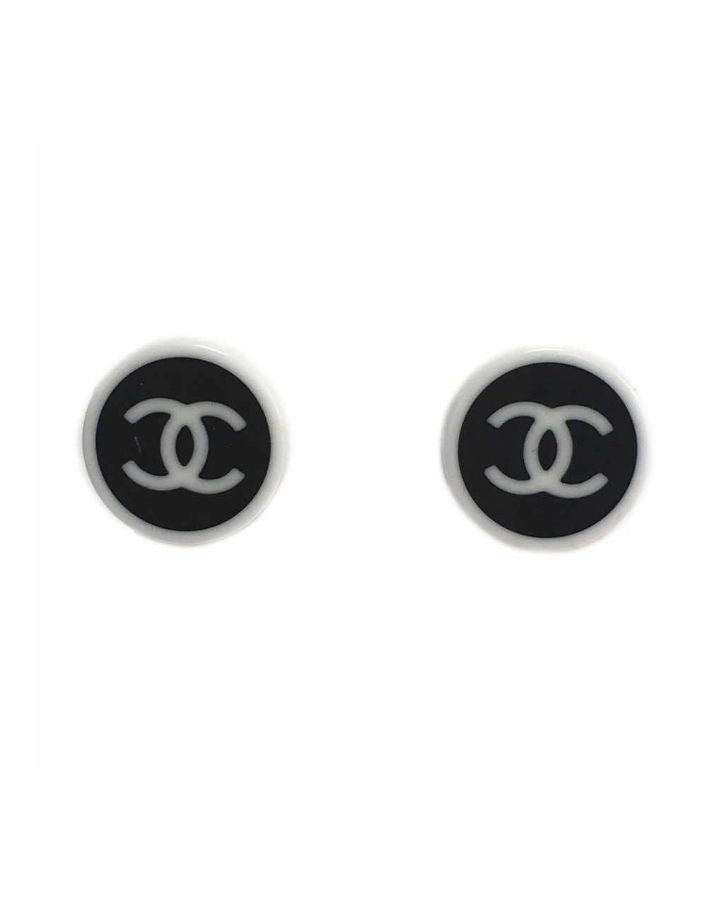 Boucles d'oreille clips CHANEL bicolores