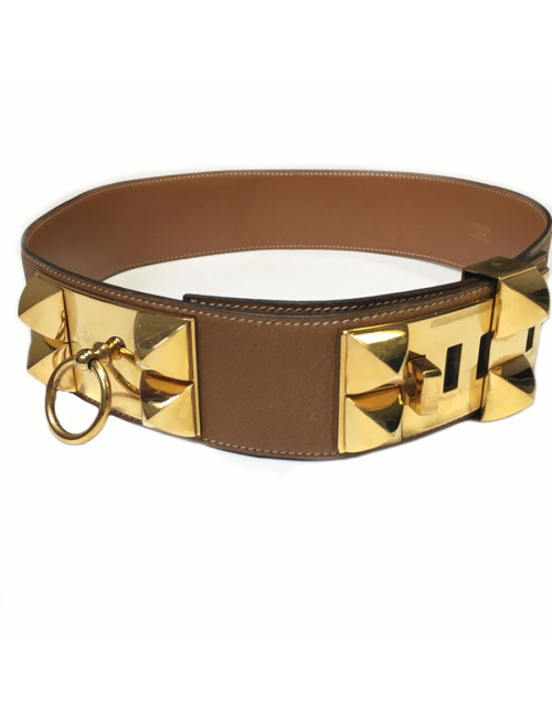 xxx Ceinture "Médor" HERMES cuir gold