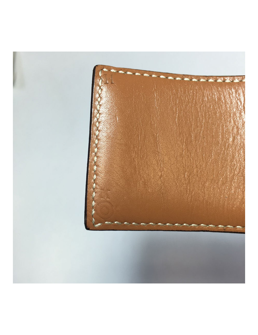 Belt "Fido" HERMES leather gold and Golden jewellery