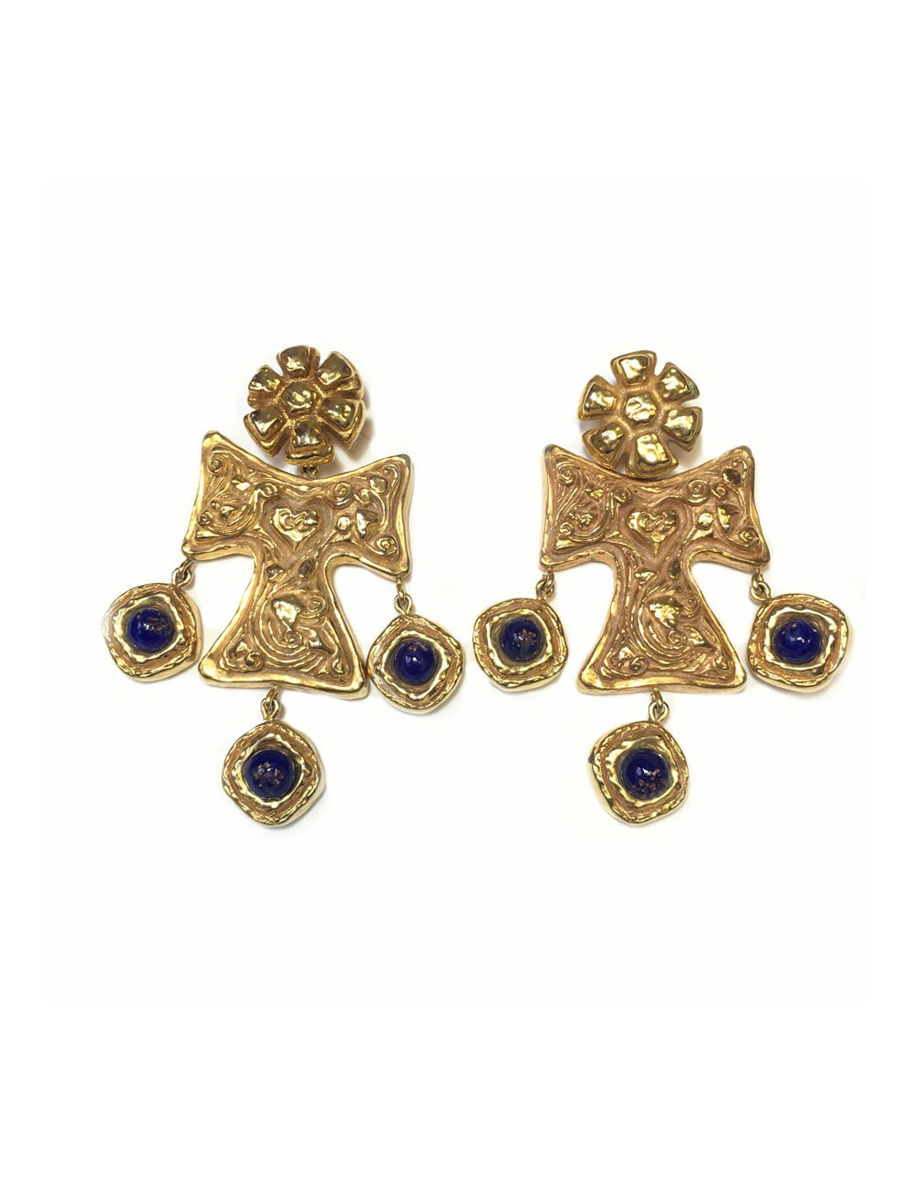 xxx Boucles d'oreille clips CHRISTIAN LACROIX Couture