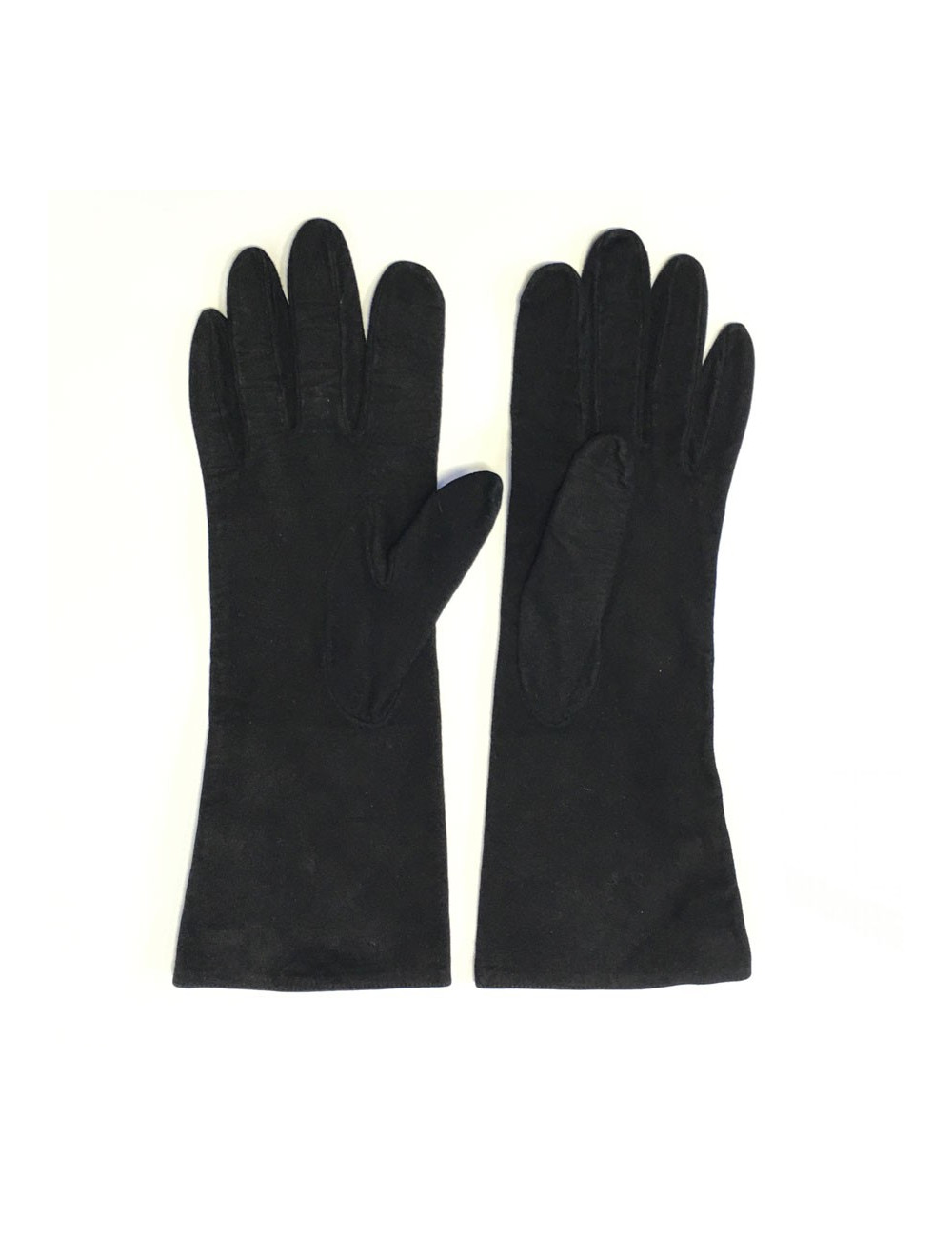 Gants CHANEL daim noir taille 6,5