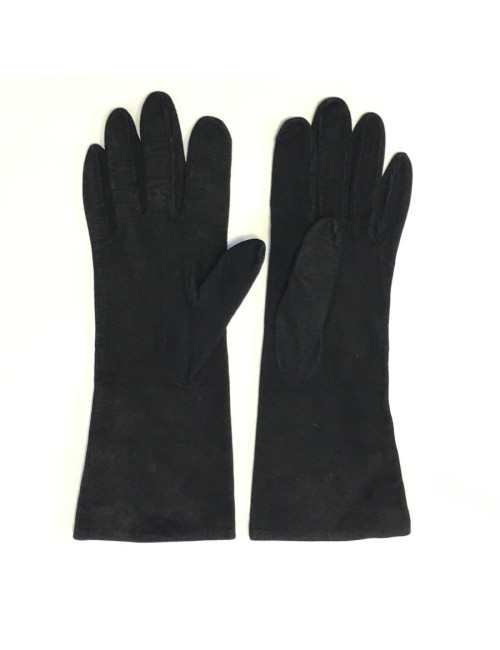 Gants CHANEL daim noir taille 6,5