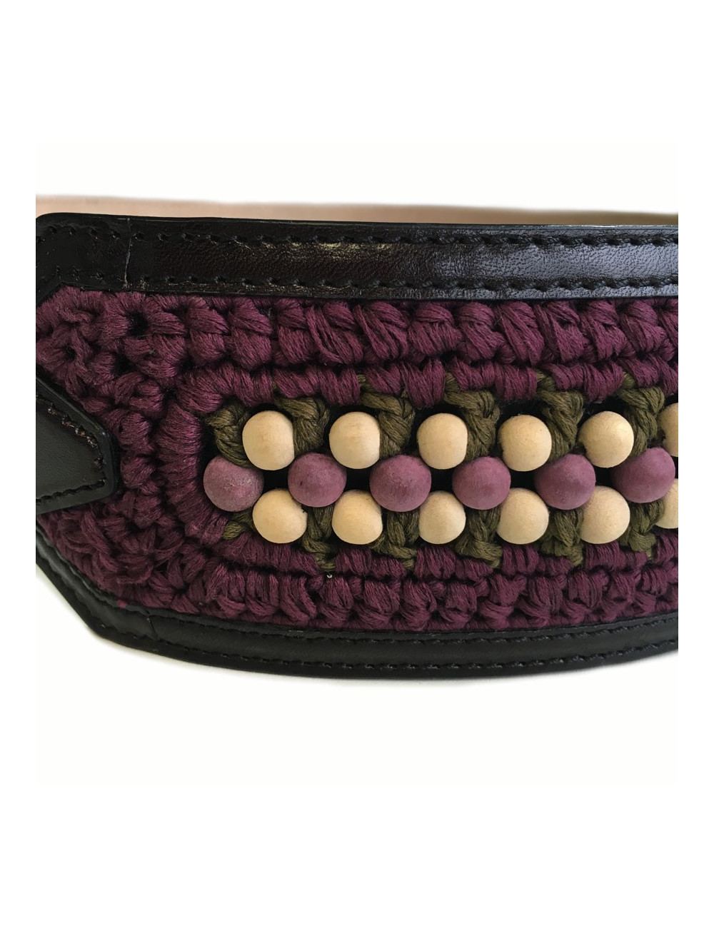 BURBERRY PRORSUM leather purple T80 belt