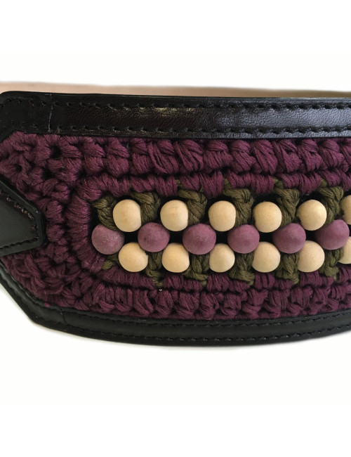 BURBERRY PRORSUM leather purple T80 belt