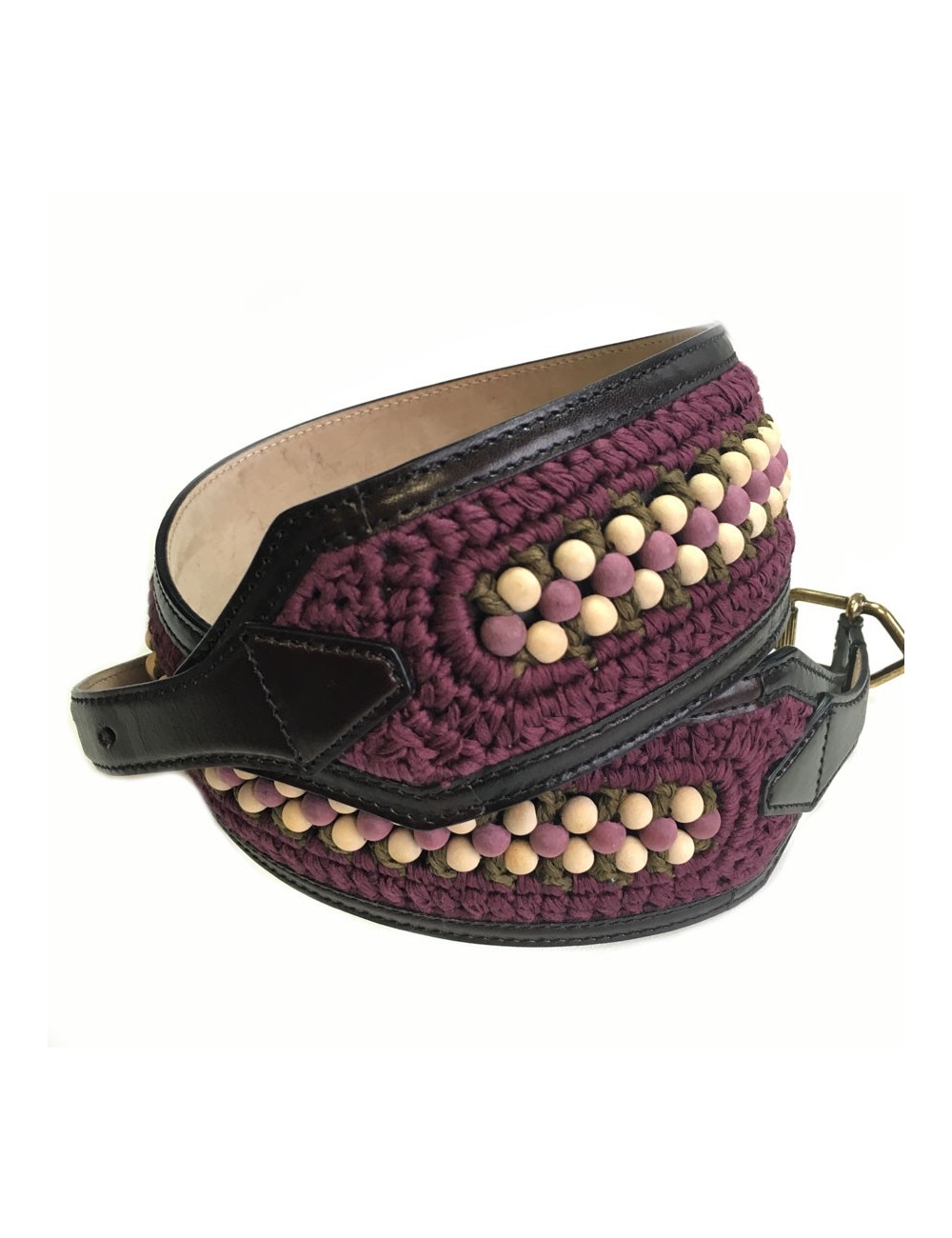 BURBERRY PRORSUM leather purple T80 belt