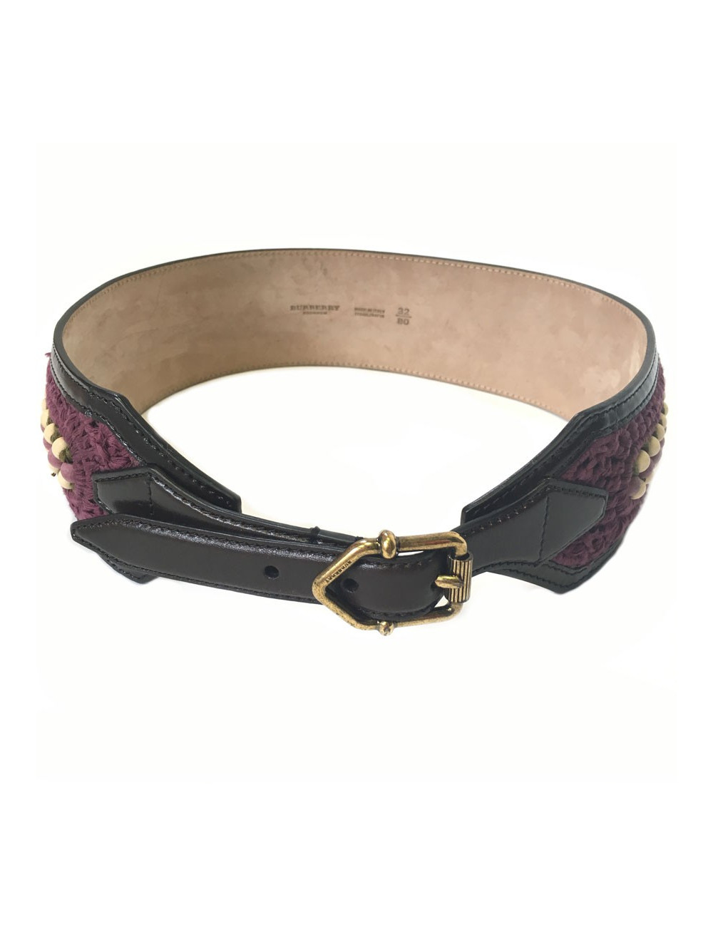 xxx Ceinture BURBERRY PRORSUM en cuir violet T80