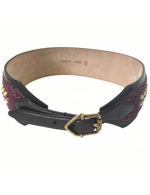BURBERRY PRORSUM leather purple T80 belt