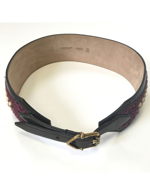 BURBERRY PRORSUM leather purple T80 belt