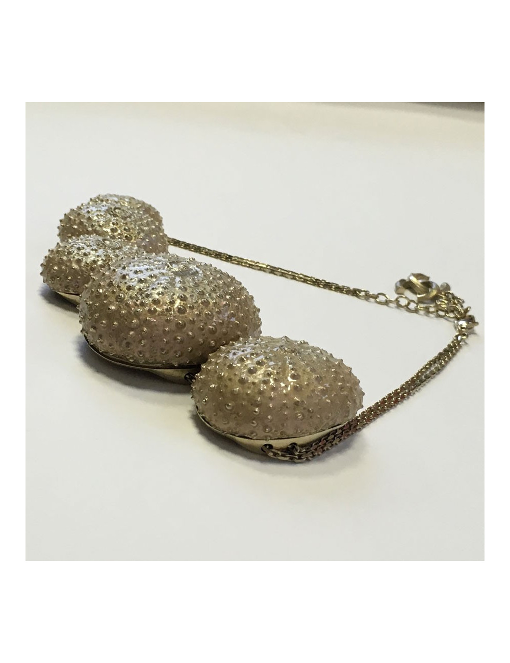 CHANEL necklace "Sea Urchin" in gilded metal