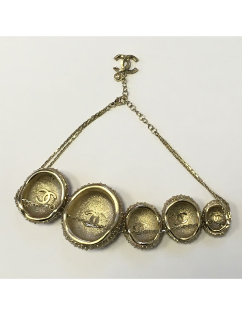 CHANEL necklace "Sea Urchin" in gilded metal