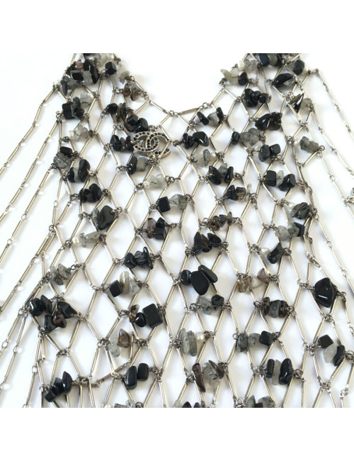 Plastron CHANEL pearls and stones
