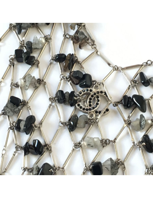 Plastron CHANEL pearls and stones