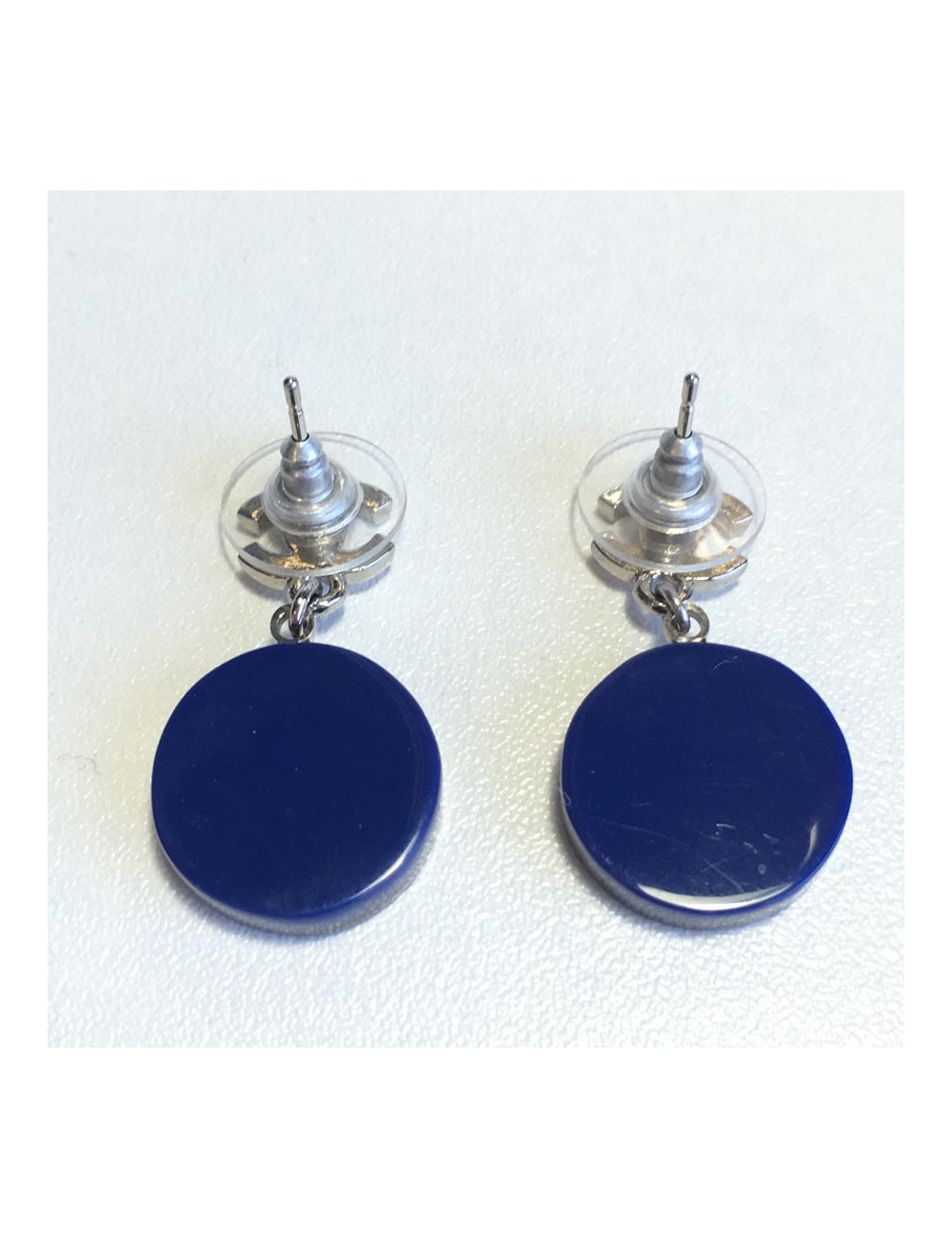 Blue plexi-nails CHANEL earrings
