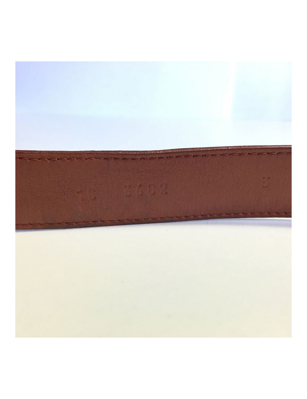 PRADA brown leather belt