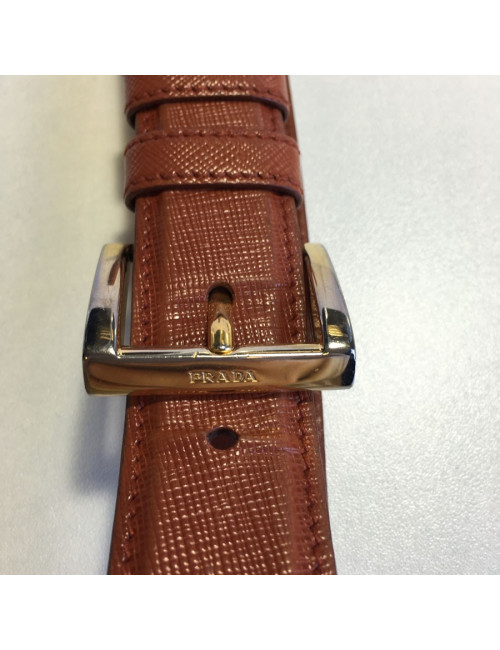 PRADA brown leather belt