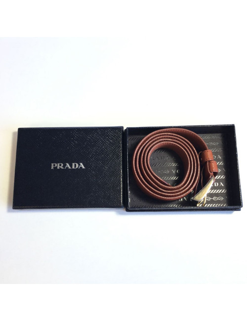 PRADA brown leather belt