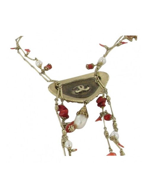 Sautoir corail & perles d'eau douce CHANEL