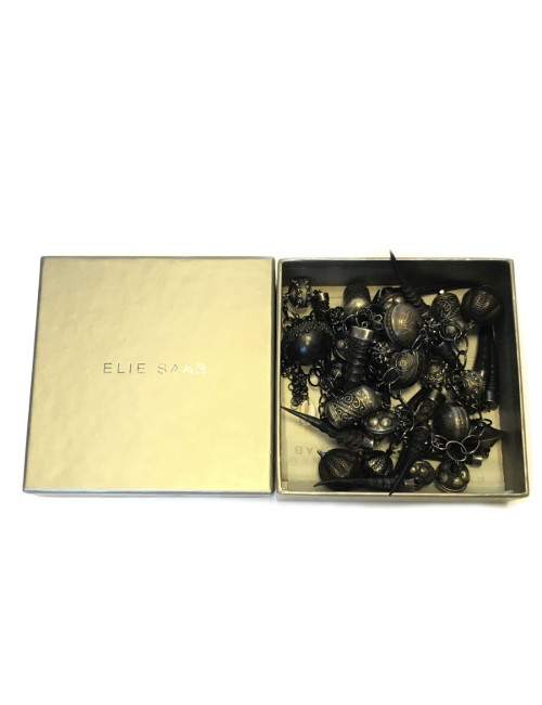 ELIE SAAB necklace old silver metal - Superb Pre-Owned Jewelry