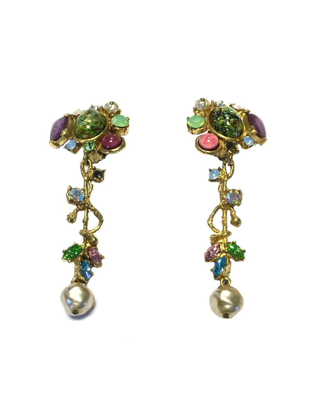 Earrings hanging clips CHRISTIAN LACROIX Couture