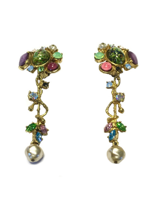 xxx Boucles d'oreille clips CHRISTIAN LACROIX Couture