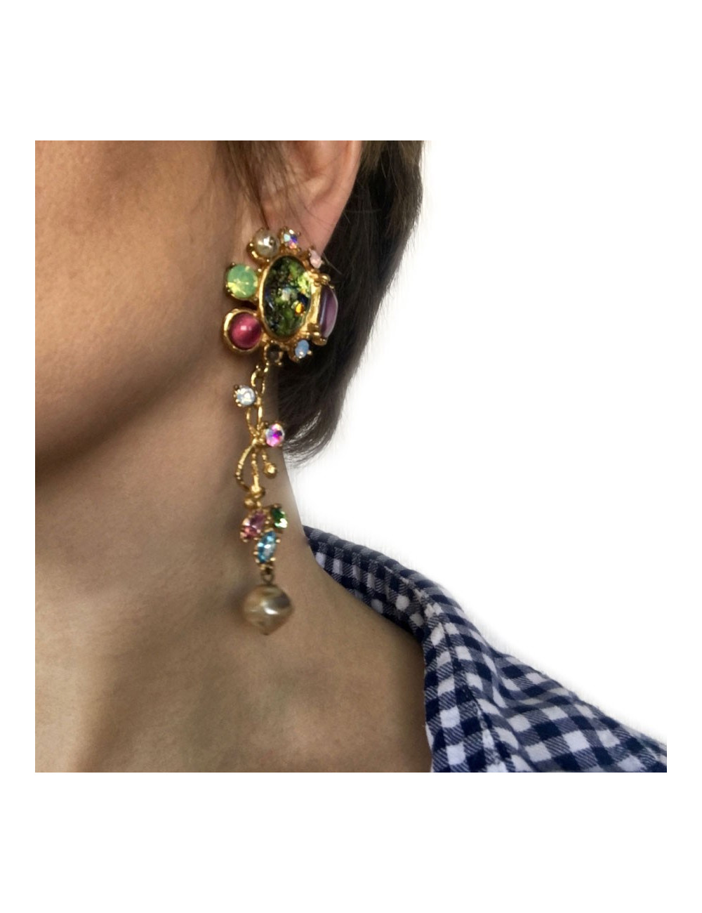 xxx Boucles d'oreille clips CHRISTIAN LACROIX Couture